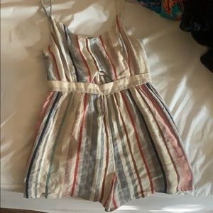 American Eagle Distressed Striped Romper sz. small